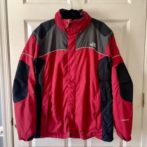 The North Face HyVent Insulated Ski Jacket Red Black Mens LG